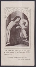 Holy card antique de Santa Teresa santino image pieuses estampa