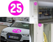 Number 25, Sticker Vinyl Cut, Version Via B