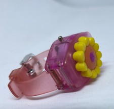 Pink Kids Girls 3D Cute Flower Watch Children Plastic Strap Wrist Watch