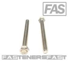 (10) 5/16-18x3 316 Stainless Steel Hex Cap Screws Hex Bolts FT MARINE GRADE