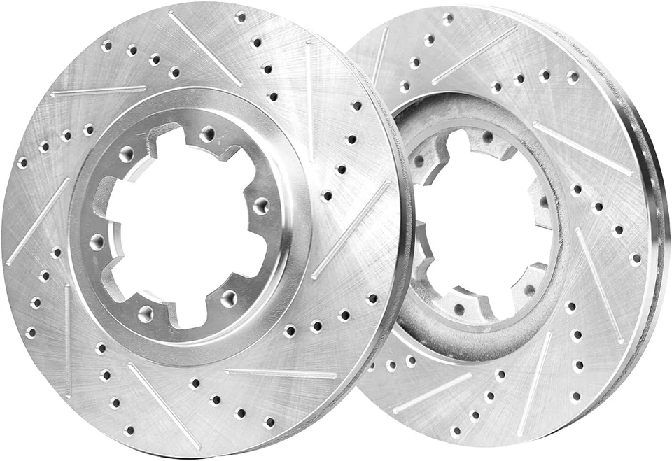 Rotores de freno delanteros perforados de 11,8" para Nissan Pathfinder Infiniti QX4 1998-2004 Foto 4 de 4