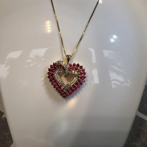 Created Ruby In Zoisite Lab Gems Gemstone Color Snake Silver Tone Chain