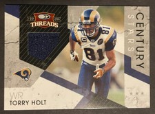2009 Donruss Threads Century Stars Materials Torry Holt #’d 79/250 Jersey Rams