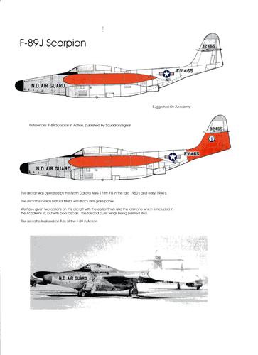 Calcomanías de la Guardia Nacional Aérea de los Estados Unidos escala 1/72 - Imagen 4 de 4