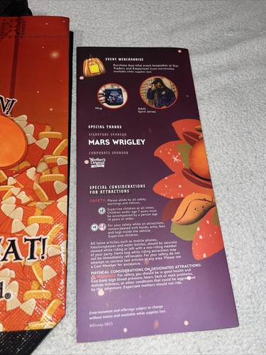 Walt Disney World Mickeys Not So Scary Halloween Party Map & Treat Bag - 2023 - Picture 6 of 6