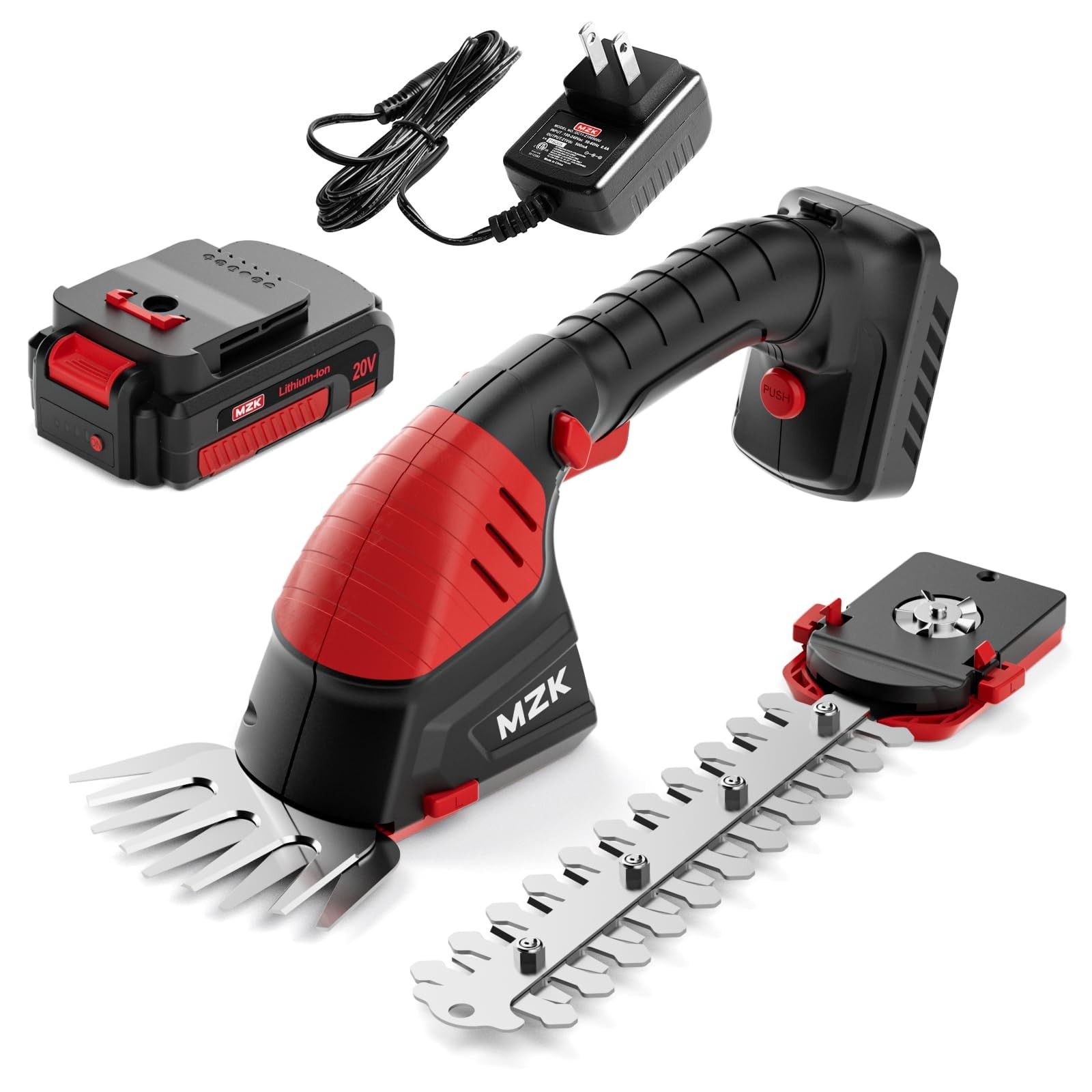 20V Cordless Hedge Trimmer - Lightweight Electric Shrub Grass Shears with Long Battery Life