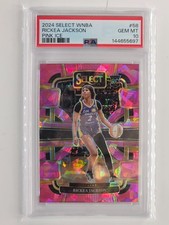 2024 Select WNBA Pink Ice Prizm Rickea Jackson PSA 10 MINT Rookie RC LA SPARKS