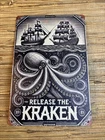 Kraken Spiced Rum Metal Tin Sign 12" x 8" Vintage Style Tiki Bar Home Decor New