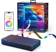 TV Backlight Kit with HDMI 2.0 Sync Box, Fits 55-90 Inch Tvs