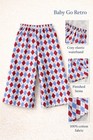 Vintage Baby Go Retro Size 18-24M Harlequin Wide Legged Pull On Pants USA Cotton — photo 4