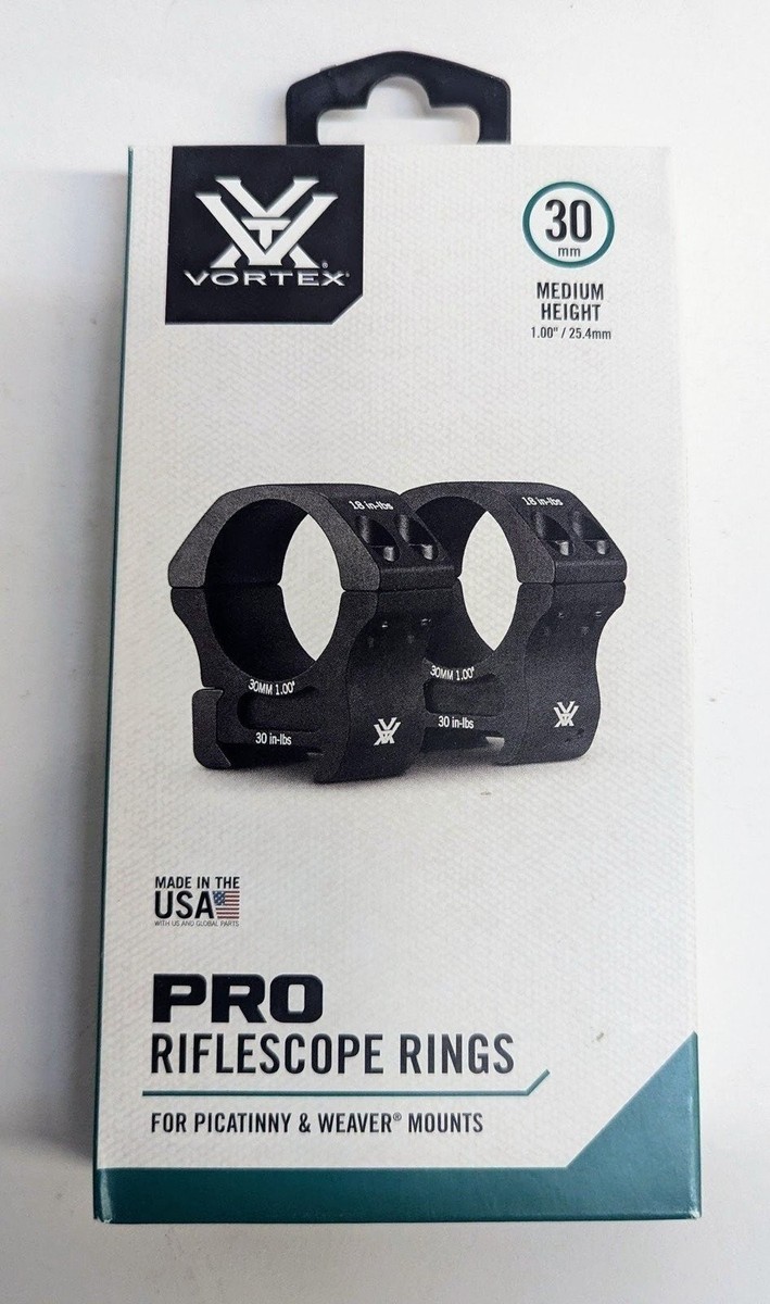 Vortex Optics PR30-M 30mm 1in Medium Riflescope Rings