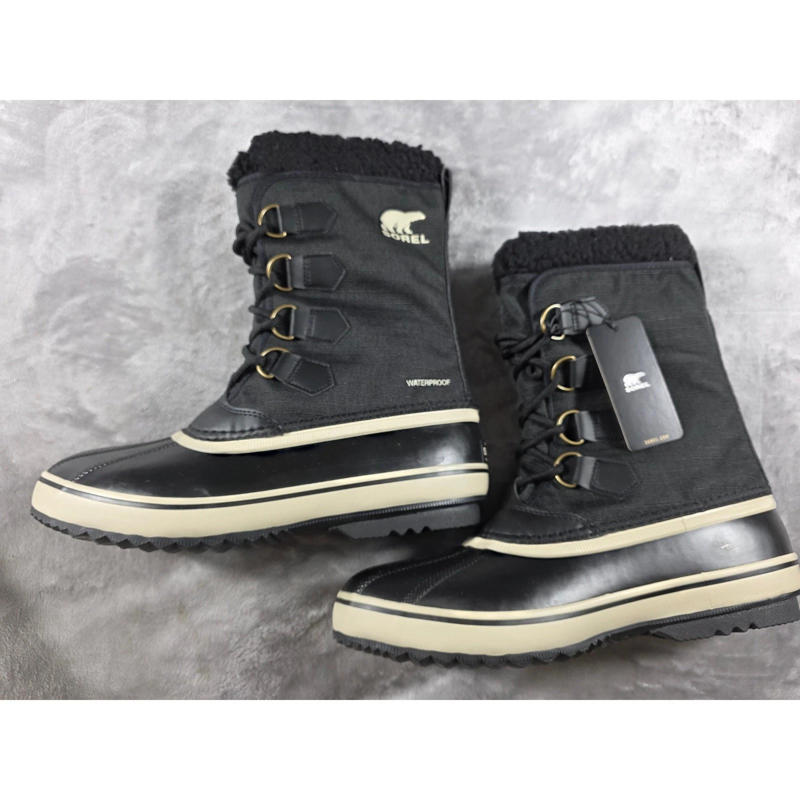 Sorel 1964 Pac Nylon WP Men Size 9 Black Ancient Fossil Waterproof Boots NEW
Opens in a new window o