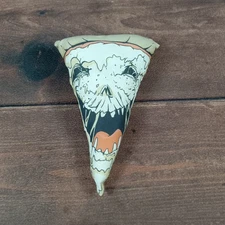 Creepy Scary Pizza Slice Decorative Horror Halloween Plush Pillow