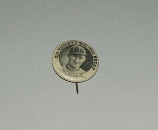 ORIGINAL 1920 MRS. SHERLOCK'S BREAD BASEBALL PIN TOLEDO MUD HENS MURPHY C.
