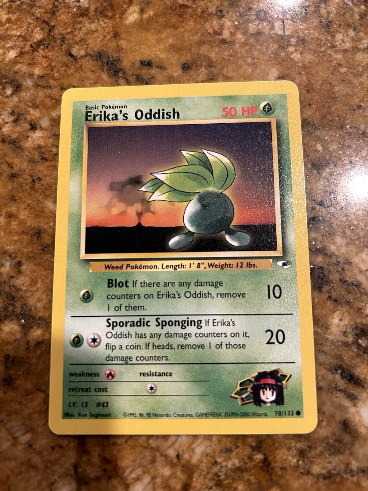 Erika's Oddish 78/132 Gym Heroes Common NM Pokemon card