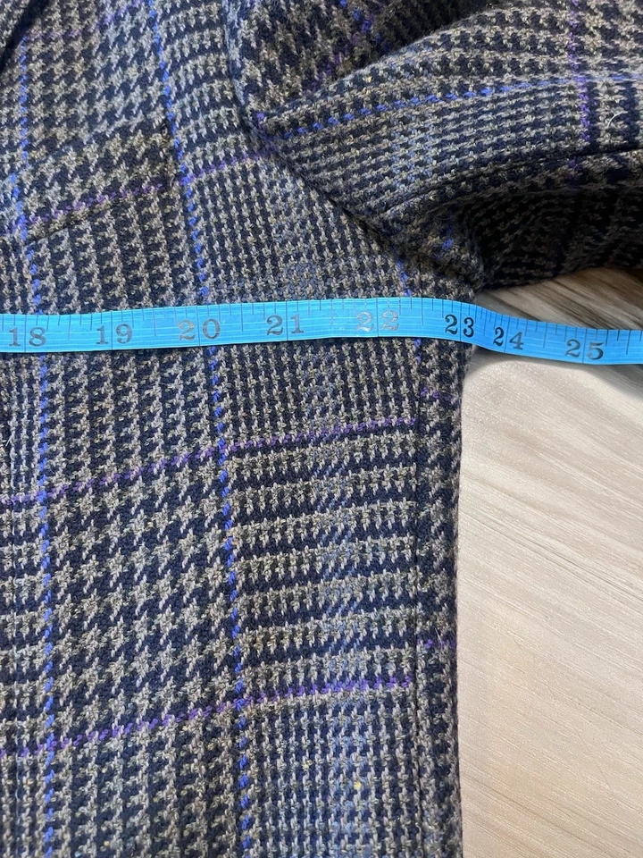 Blazer Missoni Uomo Para Hombres 42 Cuadros Doble Pecho Lana Cachemira Marrón Italia Foto 4 de 4