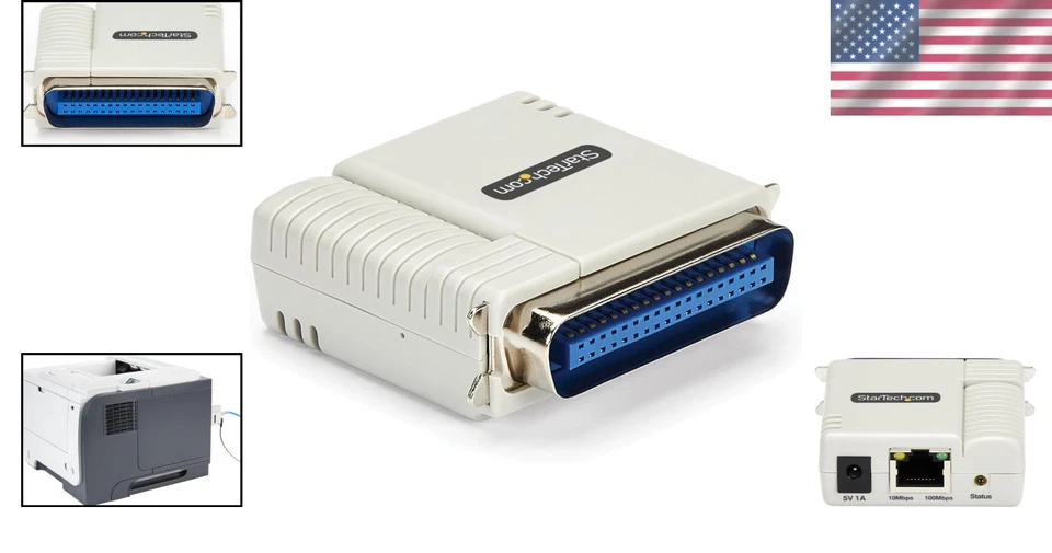 Convert Parallel Printer to Network Printer, 10/100Mbps LAN - Image 2 of 4
