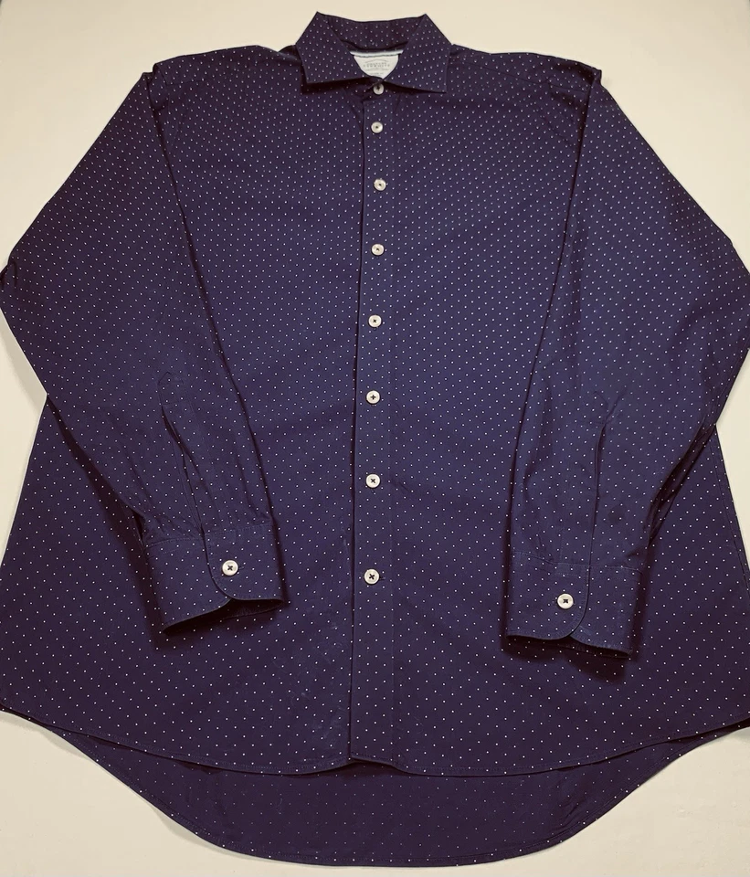 Charles Tyrwhitt Long Sleeve Button Up Shirt Mens 16.5 Classic Fit Blue Non Iron - Image 2 of 4