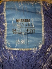 Blue 24" Infinity Twist Tie String Industrial Dry DUST MOP HEAD (Head Only)