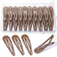 Teenitor 50Pcs Hair Barrettes For Women Brown Snap Clips,2 Inch