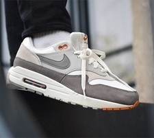 Grey-Nike Air Max 1 Light Iron Ore Men  s Size Cushioned Shoes New