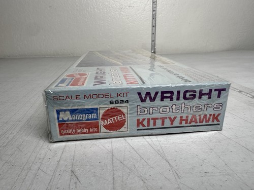 Monogram Wright Brothers Kitty Hawk Model Kit 1960s Mattel Sealed NEW Vintage - Foto 5 di 5