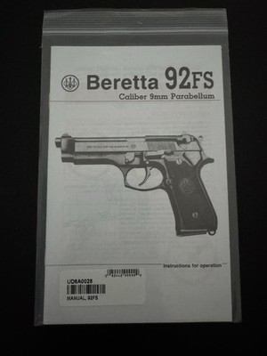 OEM FACTORY BERETTA 92FS 9mm Parabellum Pistol Instruction Owners User Manual