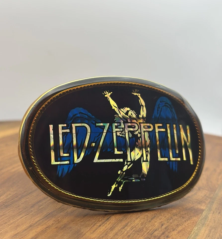 Hebilla de cinturón Led Zeppelin 1977 vintage Pacifica Icarus Swan Song Rock recuerdos Foto 4 de 4