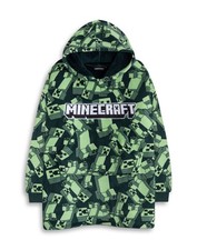 Image of Minecraft Green Creeper Blanket Hoodie Boys