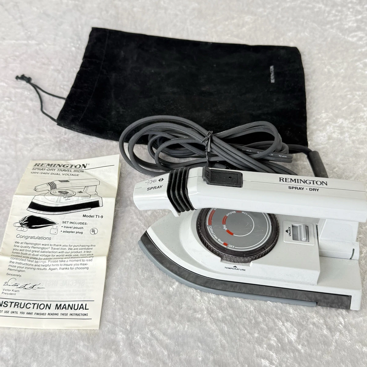 Remington TL-216 Travel Plus Vintage Travel Iron Steam Spray Dry In 163903099405