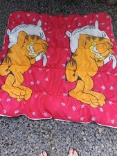 Vintage Garfield Sleeping Bag Zip Up Blanket 53  x 27  Kids Children VTG RARE