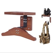 Tactical Vest Holder Wall Mount Rack, Tactical Equipment Display with Top Tra...