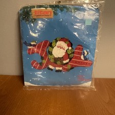 Vintage 1990 Titan Needlecraft Joy Santa Felt Wall Hanging Kit 13x24 Christmas