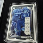 2024 NEW ZEALAND MINT G. I. JOE SCARLETT HASBRO COLORIZED SILVER BAR .999 1 OZ.