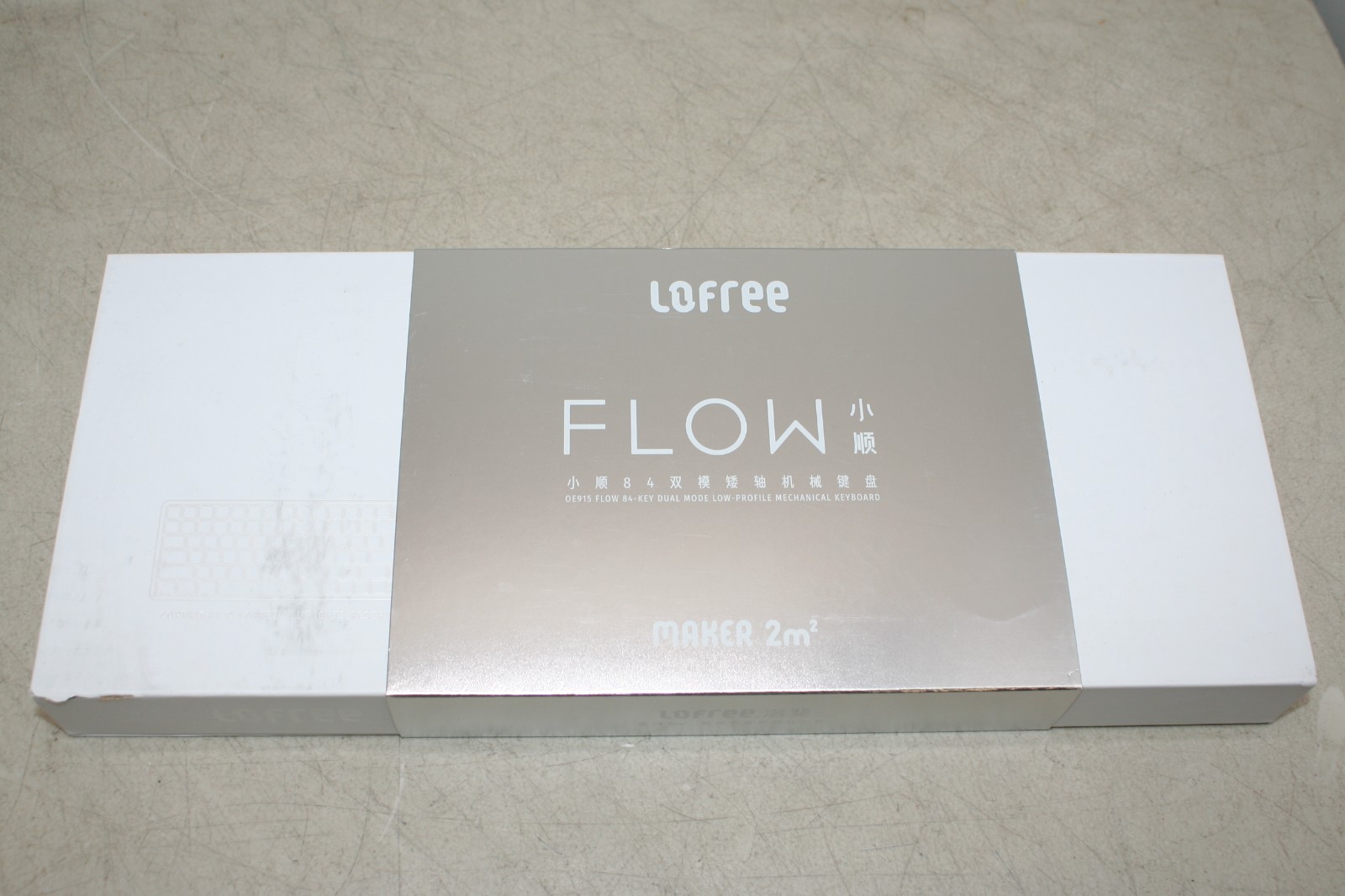 Teclado mecánico LOFREE Flow de 84 teclas, modo dual y perfil bajo, color blanco