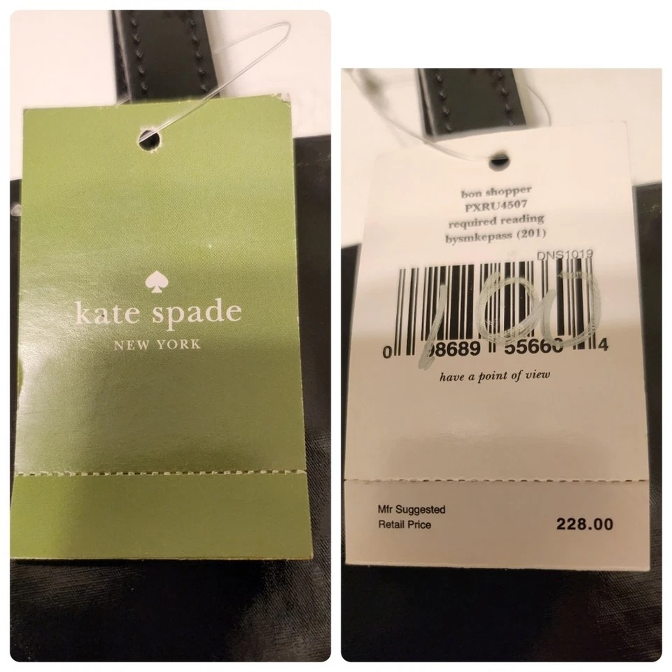 Bolso de Mano Kate Spade Requerido Lectura CHICO HACER PASES Bon Shopper Nuevo con Etiquetas Foto 2 de 4