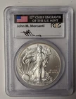 2015 American Silver Eagle PCGS MS70 First Strike John Mercanti Signed - A338
