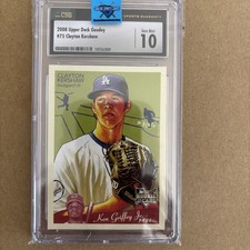 2008 Upper Deck Goudey - Clayton Kershaw #75 (RC) CSG 10 CGC LOW POP