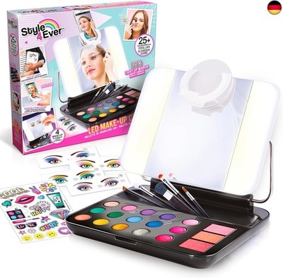 Style 4 Ever OFG 247- LED Schminkkoffer Set für Kinder, Schminkpalette und Koffe