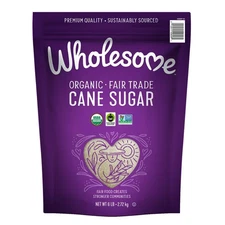Wholesome Organic Cane Sugar 6 lbs Natural Unrefined Non-GMO Sweetener