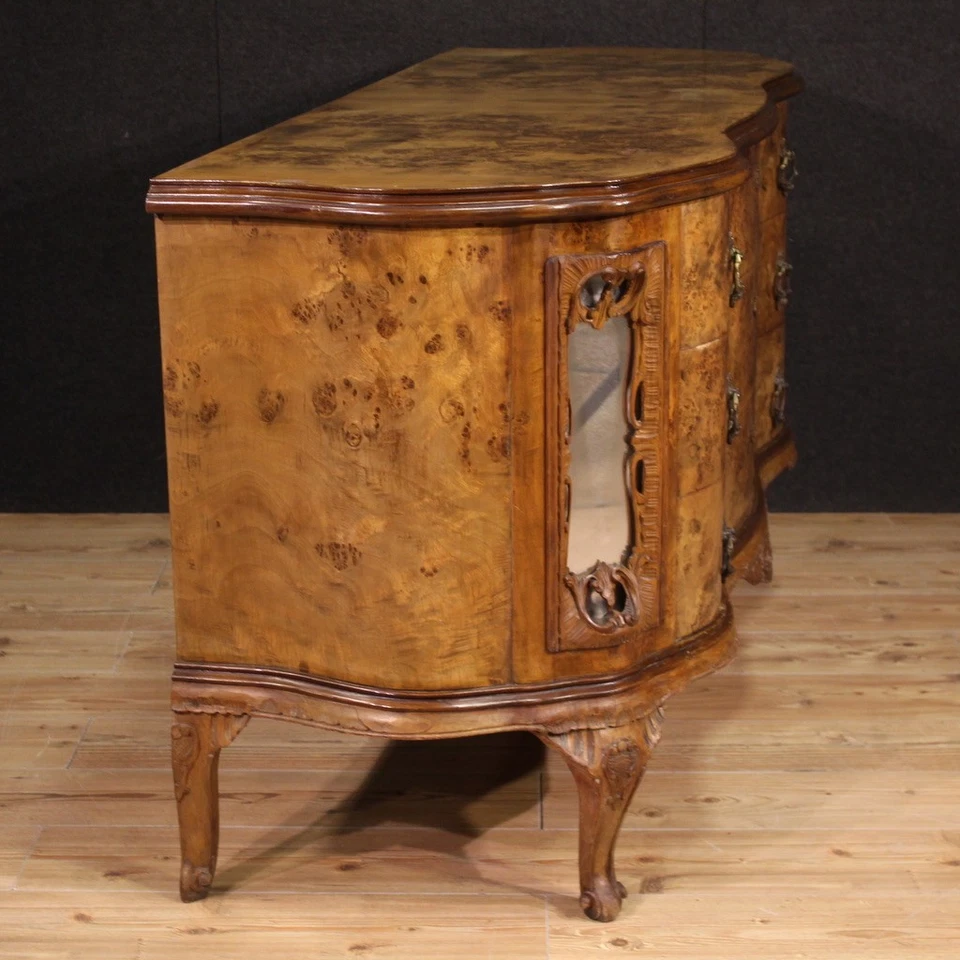 Commode italienne chiffonier meuble en bois style ancien 3 tiroirs 20ème siècle - Photo 4/4