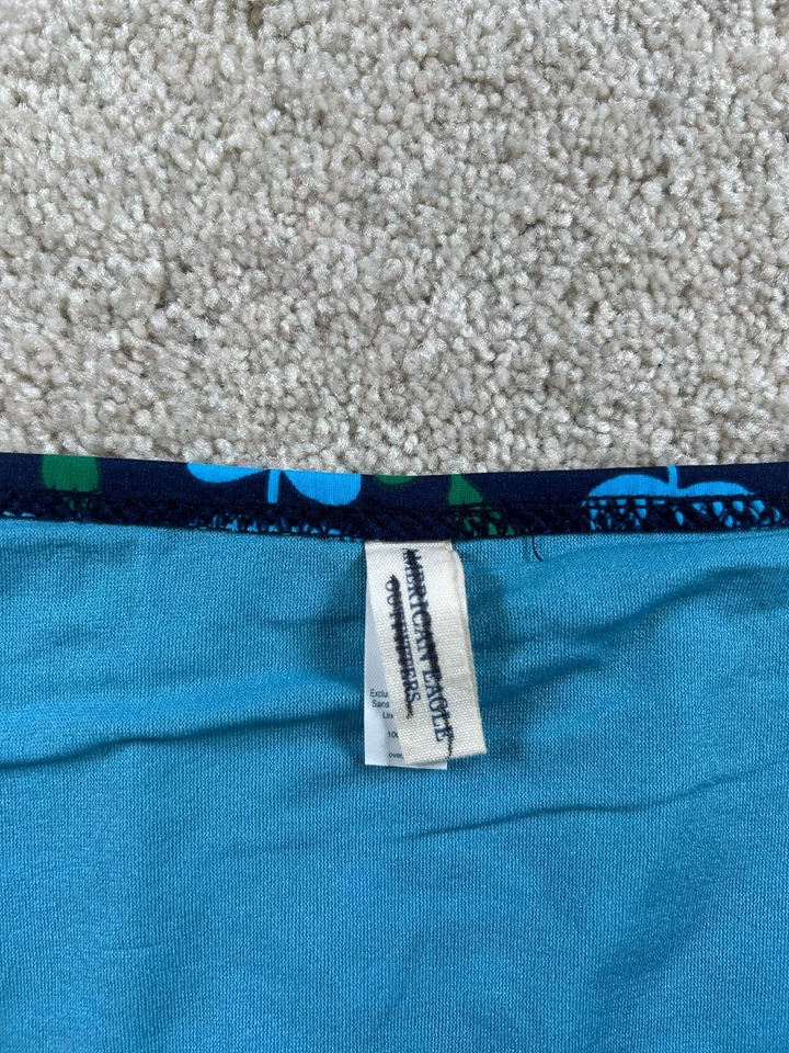 Calças de natação femininas American Eagle azul verde XXL elastano de náilon - Imagem 3 de 4