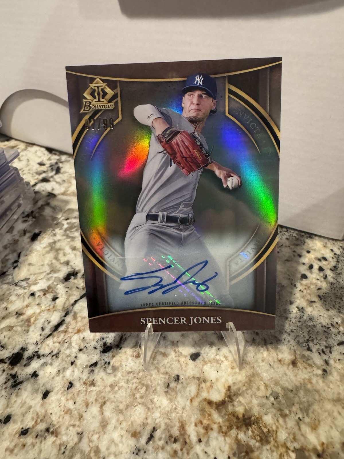 2023 Spencer Jones Bowman Invicta Autograph #/99
