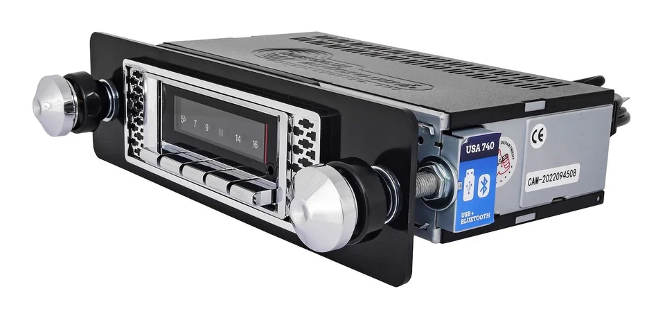 Радио JEGS 48336 Classic серия 740 1955 Chevrolet Bel Air хромированный галстук-бабочка Chevy B - Изображение 2 из 4