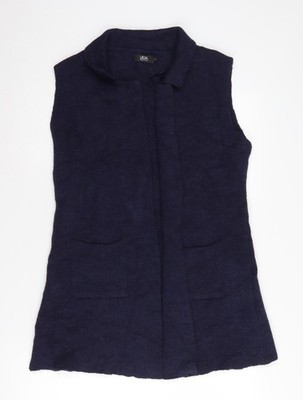 Blaue Weste Pullover Damen UK Größe L Yüda