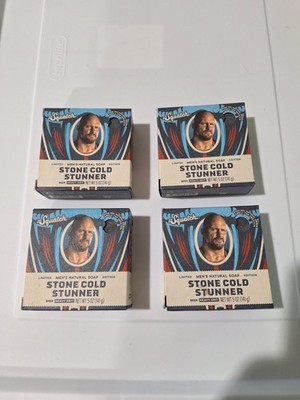 4 Bars Dr. Squatch Men's Natural Soap Steve Austin Stone Cold Stunner 5 oz NEW