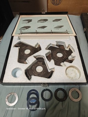FREUD WB-102 Woodworking Box Shaper Cutter Set 5-1/2'' 1-1/4'' Bore Carbide Blades
