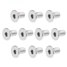 M5x10mm Flat Head 304 Stainless Steel Hex Screws 40Pcs