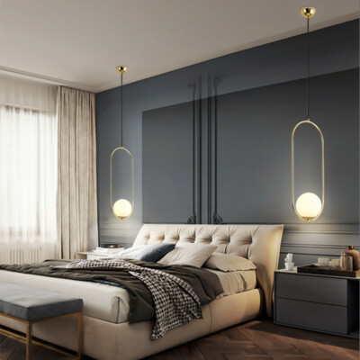 2pcs Glass Pendant Light Room Lamp Kitchen Ceiling Lights Hotel Pendant Lighting