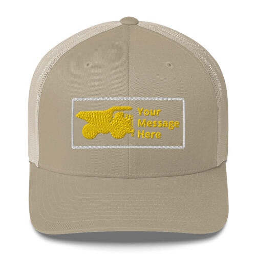 Custom Dump Truck Cap.Personalized Heavy Machinery Hat for Driver Operators C025 - Picture 10 of 11